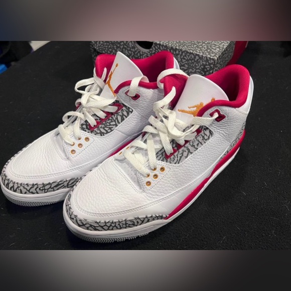Nike Air Jordan 3 Retro Cardinal Red - Mens Sz 9 - Picture 3 of 10